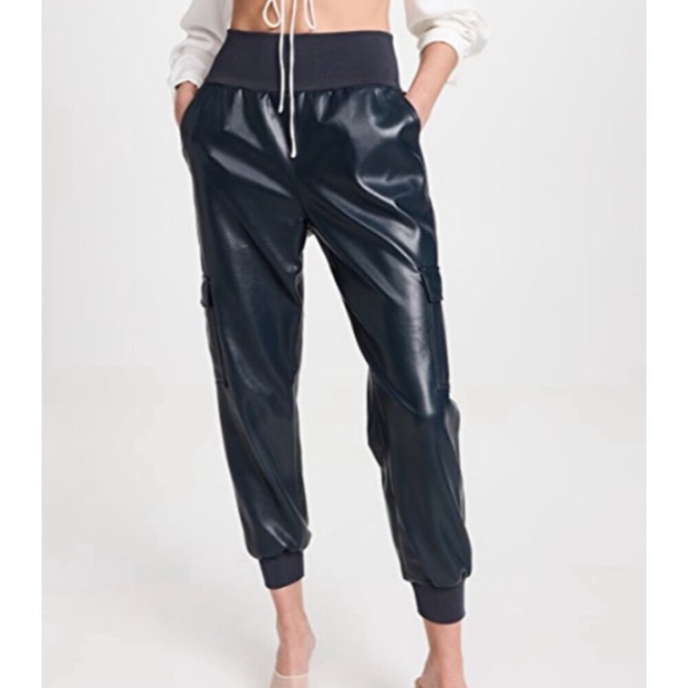 Cinq A Sept Giles Faux Leather Jogger Pants